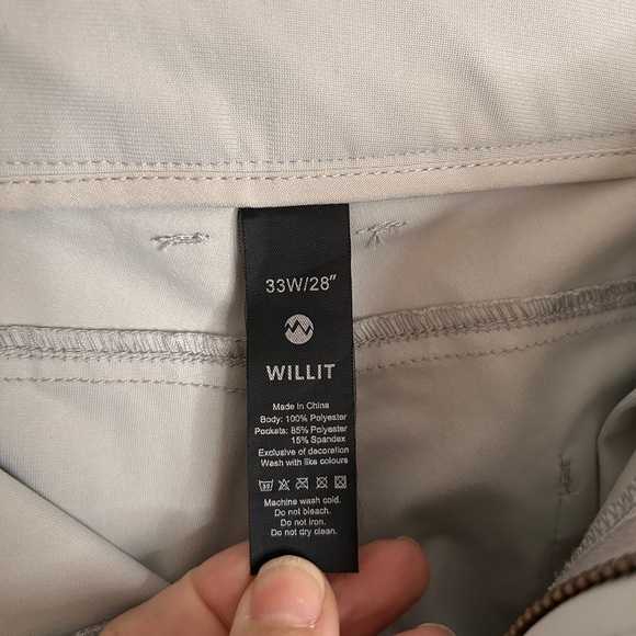 Men’s Grey Willit Lightweight Golf/Dress Pants Size 33 x 28 - Picture 5 of 10